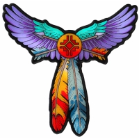Wings and Arrows Native Design Large Back Patch