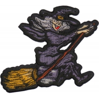 Witch Riding Broom Patch