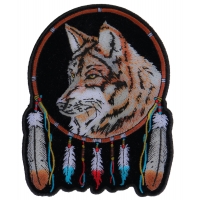 Wolf And Feathers Medium Patch | Embroidered Patches