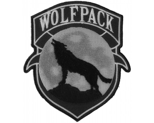 Wolfpack Patch Wolf Howling Moon Silhouette