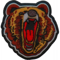 Yawning Bear Iron on Patch