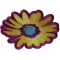 Yellow and Purple Flower Iron on Patch