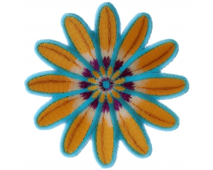 Yellow Blue Flower Patch