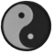 Ying Yang Novelty Iron on Patch