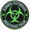 Zombie OutBreak Response Team Green Funny Iron on Patch