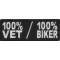 100 Percent Vet 100 Percent Biker Patch