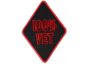 100 Percent Vet Patch | US Military Veteran Patches