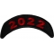 2022 Red Upper Rocker Year Patch