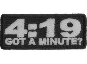 4 19 Got A Minute Funny Stoner Patch | Embroidered  Pot Patches