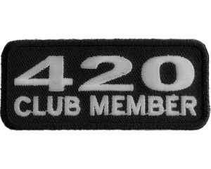 420 Club Member Funny Stoner Patch | Embroidered Pot Patches