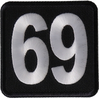 69 Patch Black White Square
