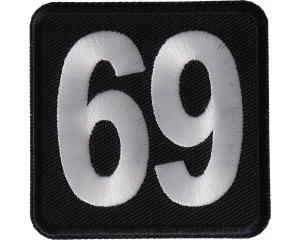69 Patch Black White Square