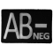 AB NEGATIVE Blood Type Patch