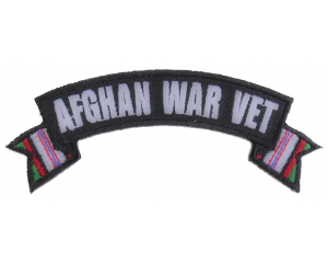 Afghan War Vet Small Ribbon Rocker | US Military Veteran Patches