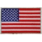 American Flag Patch Silver Border