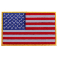 American Flag Patch with Yellow Borders