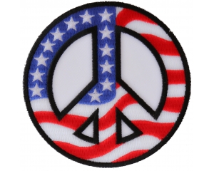American Flag Peace Sign Patch