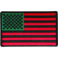 American Flag with African Colors Iron on Patch