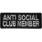 Anti Social Club Member Funny Iron on Patch