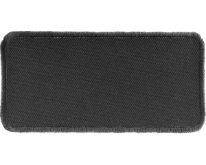 Black 4 Inch Rectangular Blank Patch | Embroidered Patches