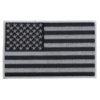 Black and Gray American Flag Patch