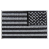 Black and Gray American REVERSED Flag Patch