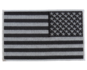 Black and Gray American REVERSED Flag Patch
