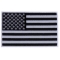Black and White American Flag Patch with White Borders