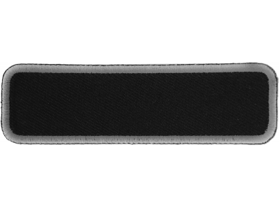 Blank Name Tag Patch Gray Border | Embroidered Patchese