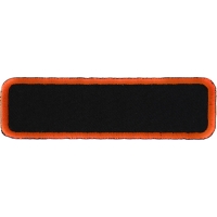 Blank Name Tag Patch Orange Border | Embroidered Patches