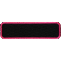 Blank Name Tag Patch Pink Border | Embroidered Patches