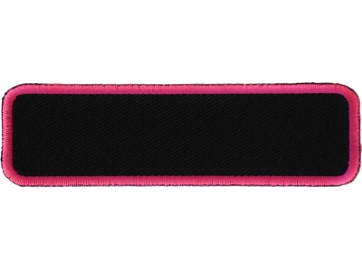 Blank Name Tag Patch Pink Border | Embroidered Patches