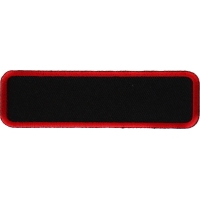 Blank Name Tag Patch Red Border | Embroidered Patches