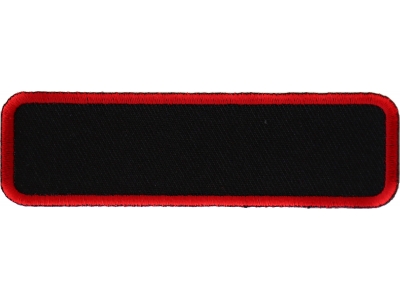 Blank Name Tag Patch Red Border | Embroidered Patches