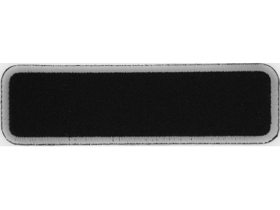 Blank Name Tag Patch White Border | Embroidered Patches