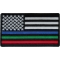 Blue Green and Red Striped American Flag Patch