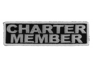 Charter Member Patch White