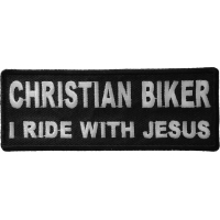 Christian Biker I Ride With Jesus Patch | Embroidered Patches