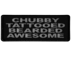 Chubby Tattooed Bearded Awesome Patch