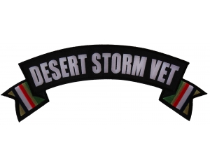 Desert Storm Rocker Patch With Flags | US Military Veteran Patches