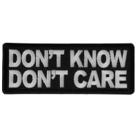 Don't Know Don't Care Patch