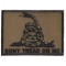 Don't Tread On Me Gadsden Flag Black Over Army Green Patch