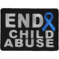 End Child Abuse Blue Ribbon Patch | Embroidered Patches