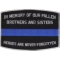 Fallen Officer Memorial Blue Line Patch