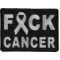 FCK Cancer White Ribbon Patch