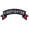 Firefighter US Flag Small Rocker Patch