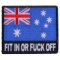 Fit In or Fuck Off Australian Flag Patch