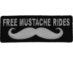 Free Mustache Rides Patch | Embroidered Patches