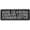 God Fearing Country Loving Conservative Patch