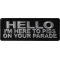 Hello I'm Here to Piss on your Parade Patch